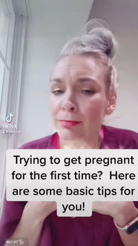 A female explaining how to get pregnant for the first time. Sharing some tips including the use of Conceive Plus Fertility Lubricant
