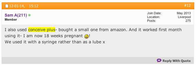 Sam Conceive Plus testimonial: "I also used Conceive Plus" - Conceive Plus®