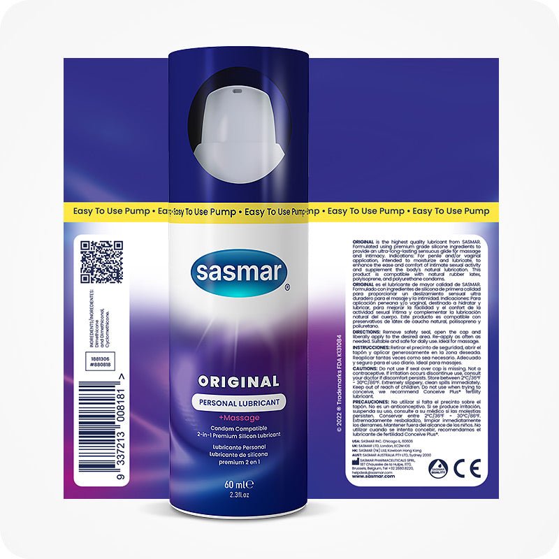 Sasmar Original Silicone Lubricant - Lubricant - Conceive Plus USA